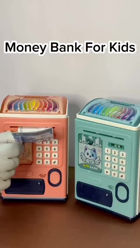 Blingbin Upgraded ATM Piggy Bank For Kids, ATM Bank Machine For Real Money