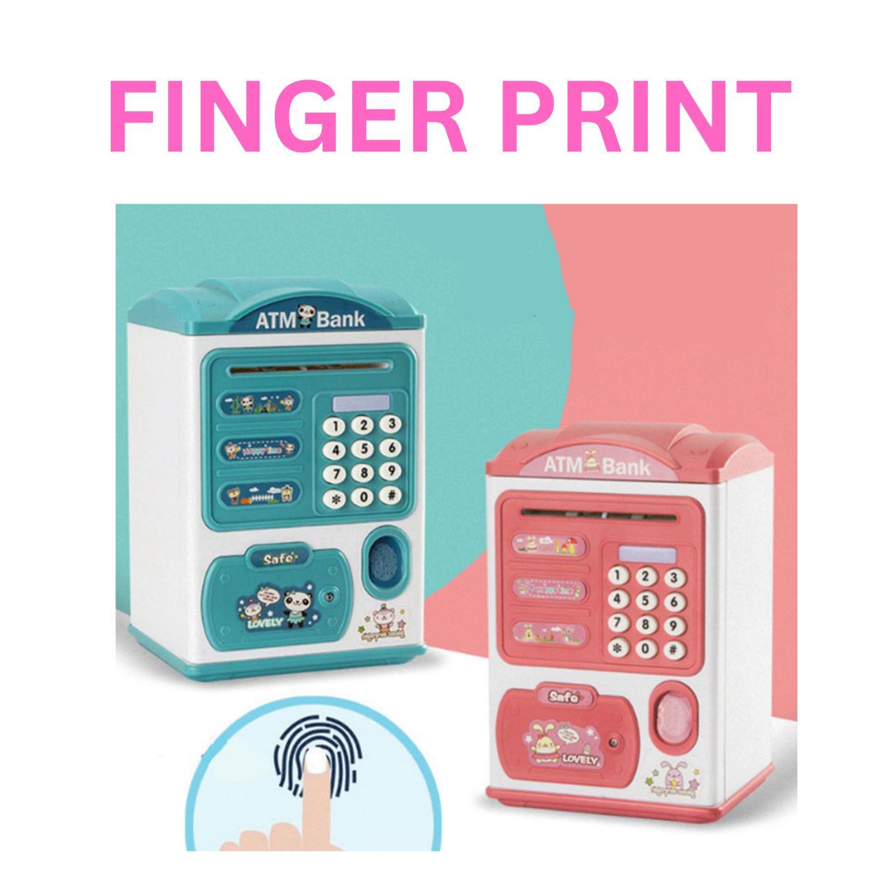 Blingbin Upgraded ATM Piggy Bank For Kids, ATM Bank Machine For Real Money