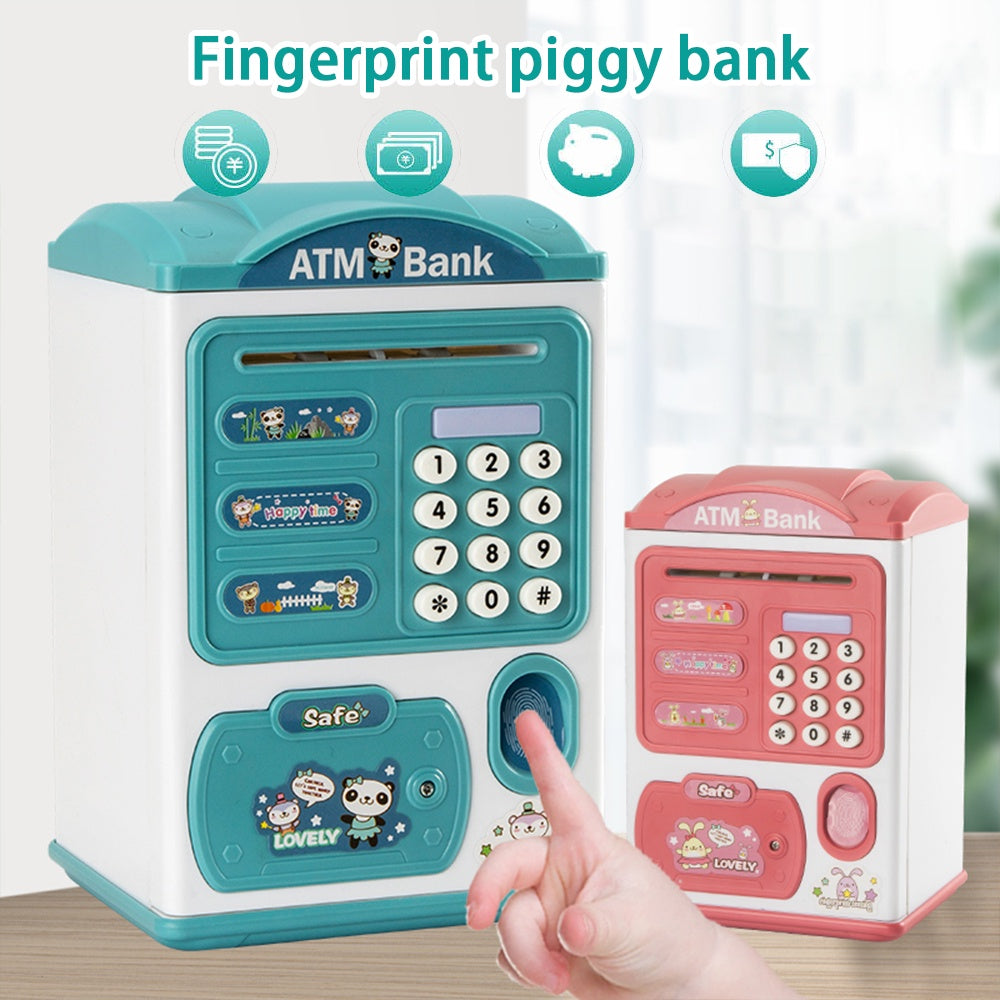 Blingbin Upgraded ATM Piggy Bank For Kids, ATM Bank Machine For Real Money