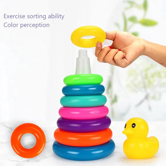Kids Ring Pile Up Toys | Ring Toss Game For Kids | Special Ring Tower Game With Duck Head For Kids