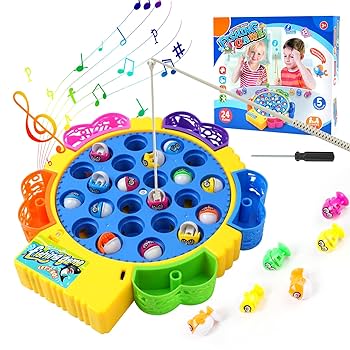 Vicloon Fishing Game for Kids, with Music Educational Game for Kids, with 24 Fish