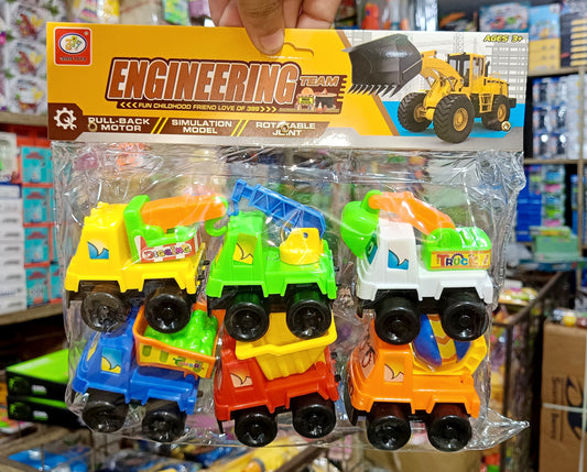 A packet of 6 pieces hard cars